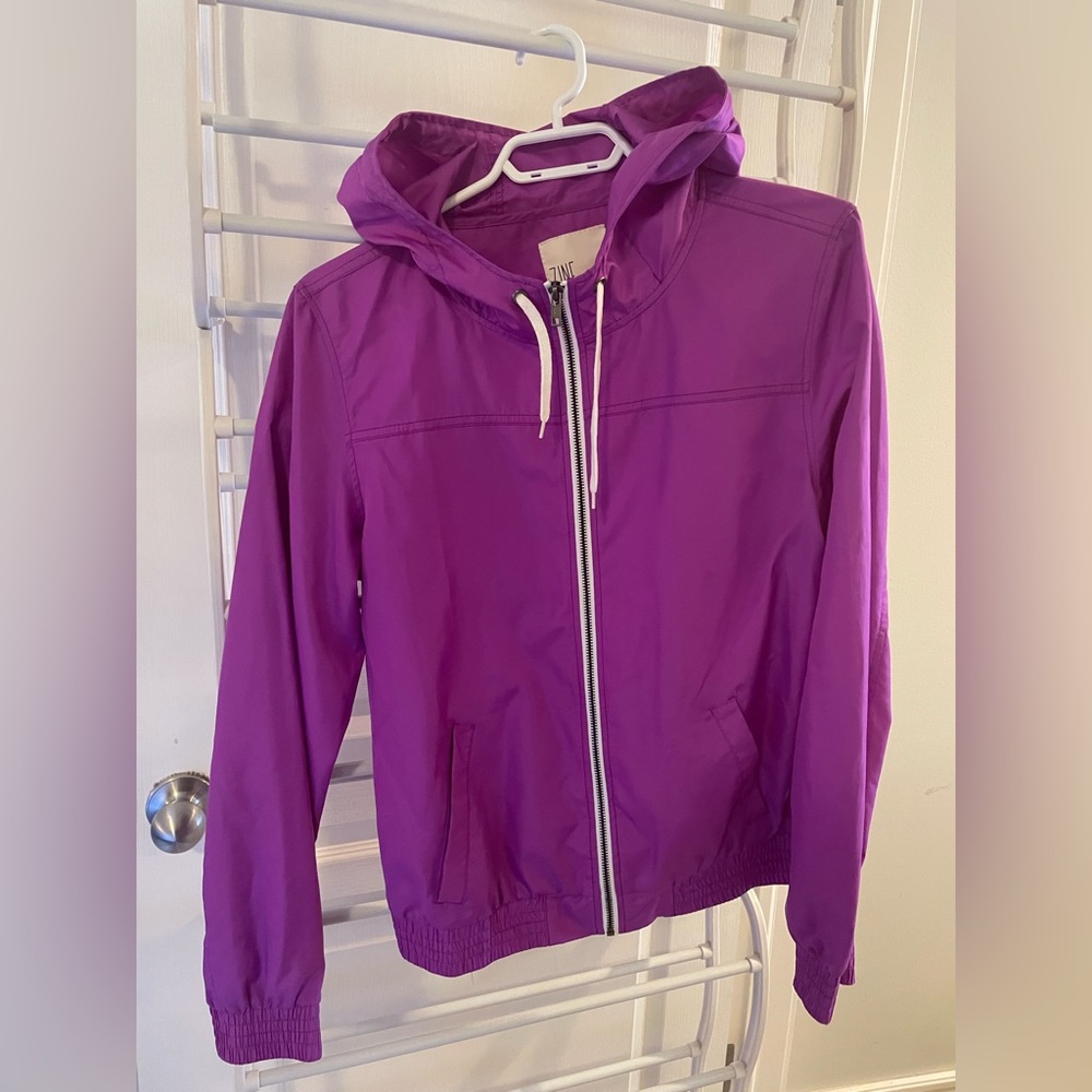 Magenta Zine Wind Breaker Jacket
